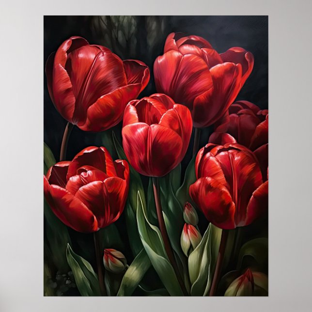 Poster de impresión de arte de las flores de tulip (Frente)