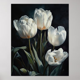 Poster de impresión de arte de las flores de tulip