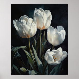 Poster de impresión de arte de las flores de tulip