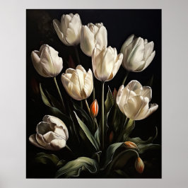 Poster de impresión de arte de las flores de tulip