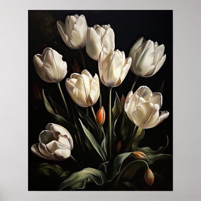 Poster de impresión de arte de las flores de tulip (Frente)