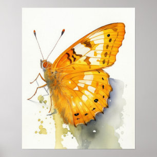 Poster de impresión de arte de mariposa de azufre