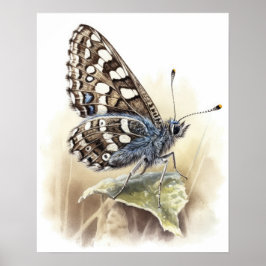 Poster de impresión de arte de mariposa de control