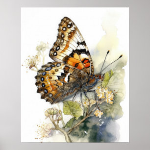 Poster de impresión de arte de mariposa de moda de