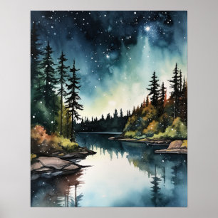 Poster de impresión de arte de paisajes acuáticos 