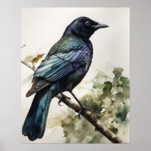 Poster de impresión de arte de pájaro común