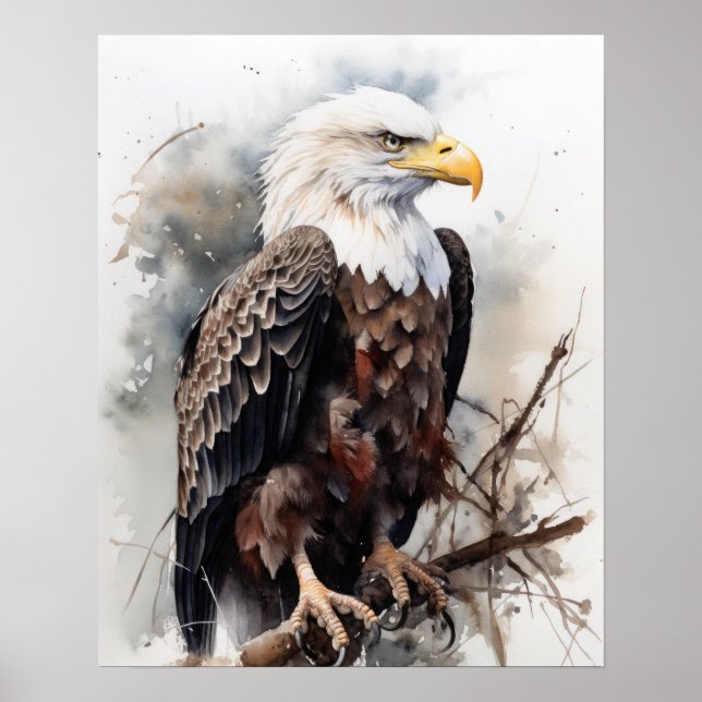 Poster de impresión de arte de pájaros de águila c (Frente)