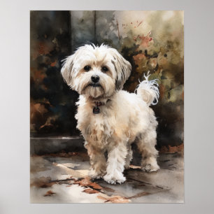Poster de impresión de arte de perro cubano de Hav