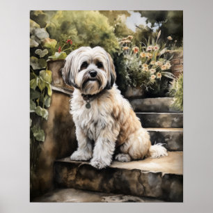 Poster de impresión de arte de perro cubano de Hav