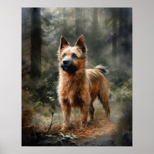 Poster de impresión de arte de perro de Australia 