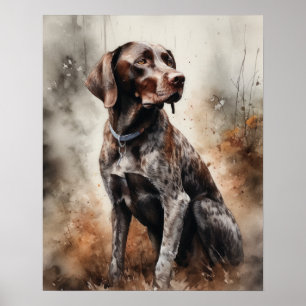 Poster de impresión de arte de perro de cortos de