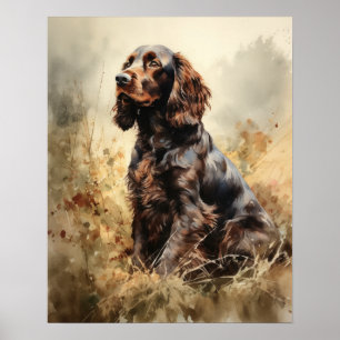 Poster de impresión de arte de perro de Field Span