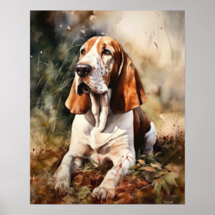 Poster de impresión de arte de perro de la colecci