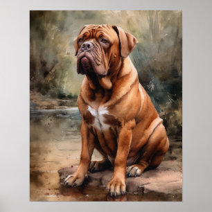 Poster de impresión de arte de perro de Mastiff fr