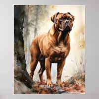 Poster de impresión de arte de perro de Mastiff fr