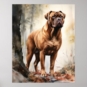 Poster de impresión de arte de perro de Mastiff fr