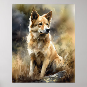 Poster de impresión de arte de perro de perro de I
