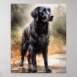 Poster de impresión de arte de perro de recuperaci