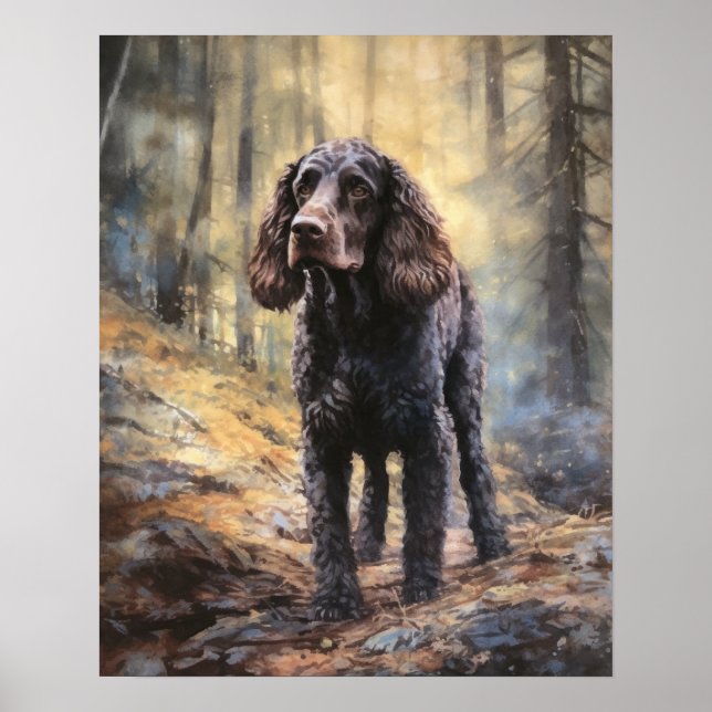 Poster de impresión de arte de perro de Spaniel Wa (Frente)