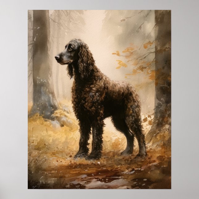 Poster de impresión de arte de perro de Spaniel Wa (Frente)