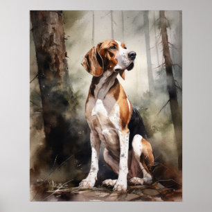 Poster de impresión de arte de perro de Walker Coo