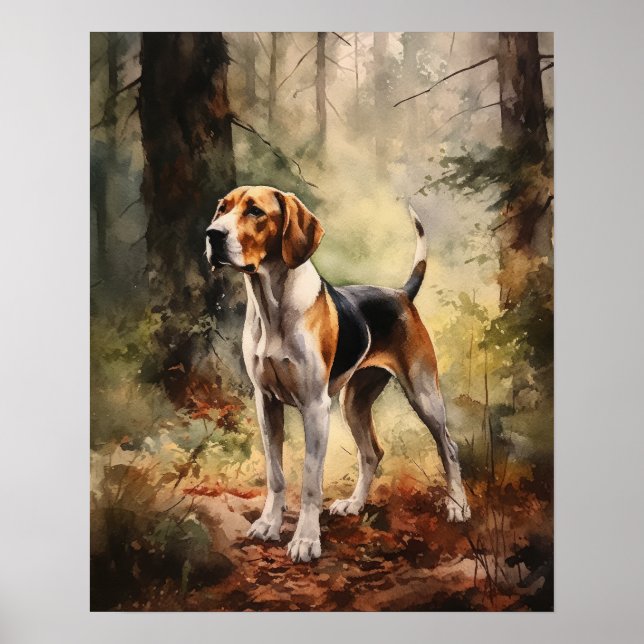 Poster de impresión de arte de perro de Walker Coo (Frente)