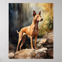 Poster de impresión de arte de perro del faraón