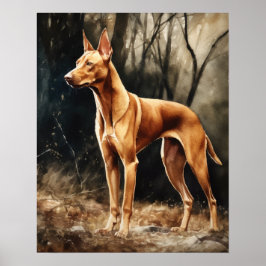 Poster de impresión de arte de perro del faraón