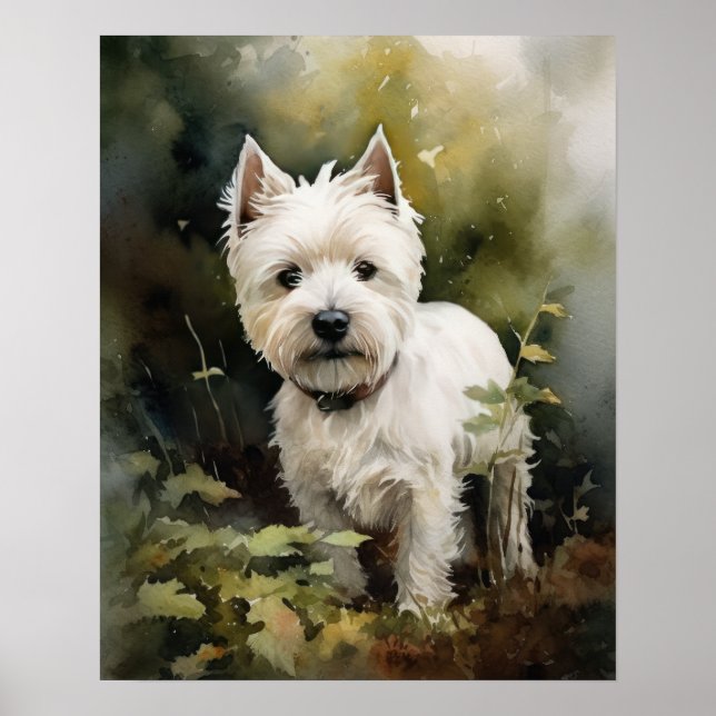 Poster de impresión de arte de perro del territori (Frente)