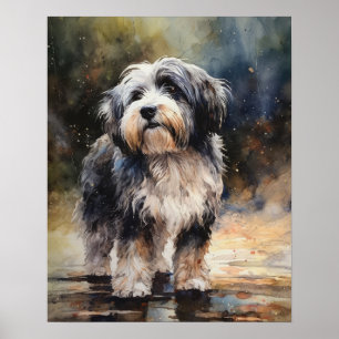 Poster de impresión de arte de perro del territori