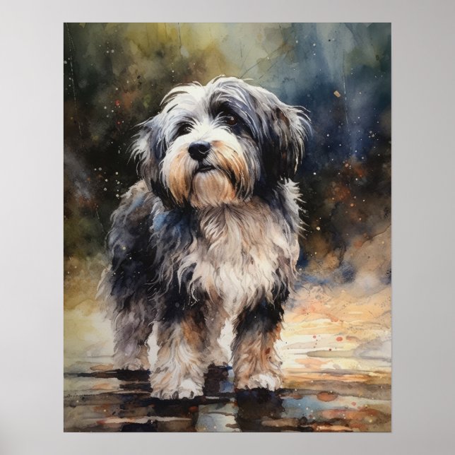 Poster de impresión de arte de perro del territori (Frente)