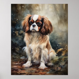 Poster de impresión de arte de perro en inglés Toy