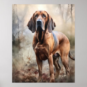 Poster de impresión de arte de perro en sangre