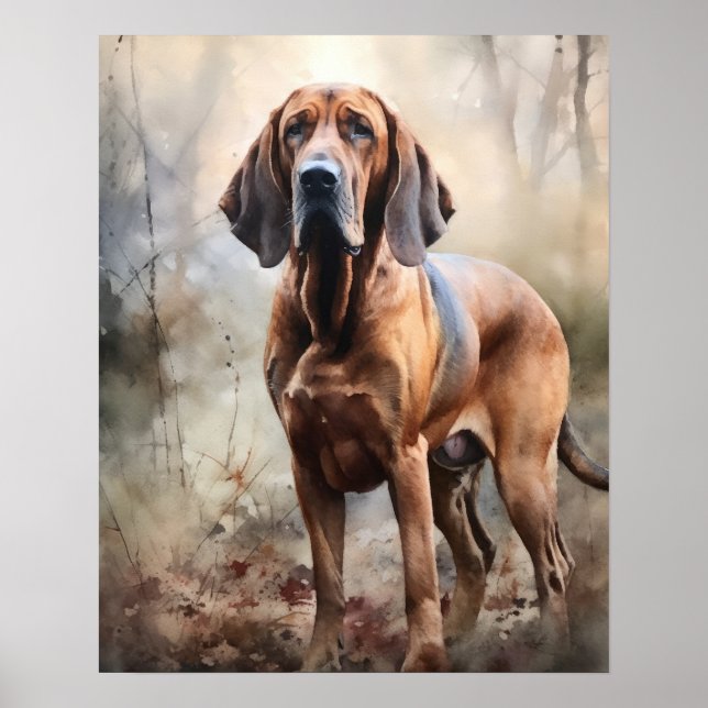 Poster de impresión de arte de perro en sangre (Frente)