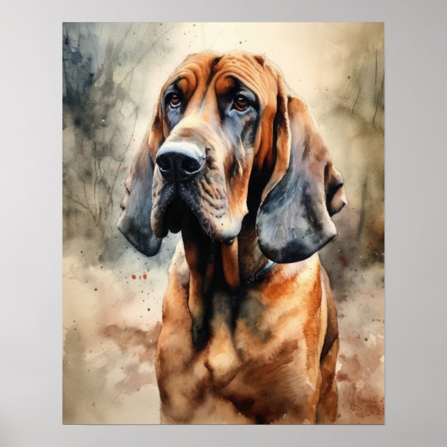 Poster de impresión de arte de perro en sangre (Frente)