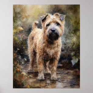 Poster de impresión de arte de perro recubierto de