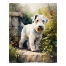 Póster de Impresión de Arte de Perro Terrier Sealy