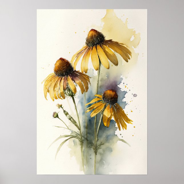 Poster de impresión de arte de pintores amarillos (Frente)