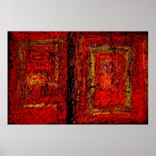 Póster de impresión de arte de pintura abstracta a