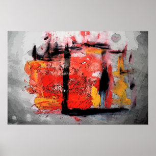 Poster de impresión de arte de pintura abstracto m