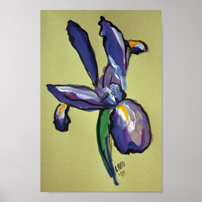 Poster de impresión de arte de pintura Iris modern (Frente)