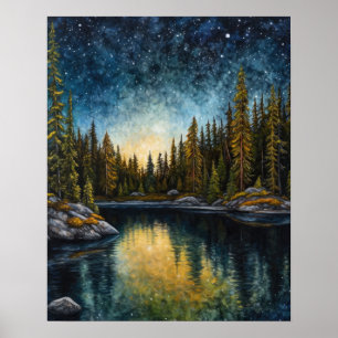 Poster de impresión de arte de pintura panorámica
