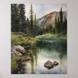 Poster de impresión de arte de pintura panorámica 