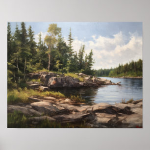 Poster de impresión de arte de pintura panorámica