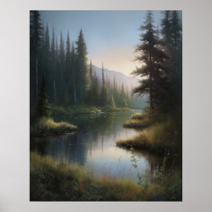 Poster de impresión de arte de pintura panorámica