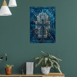 Póster de Impresión de Arte de Plano de Catedral G