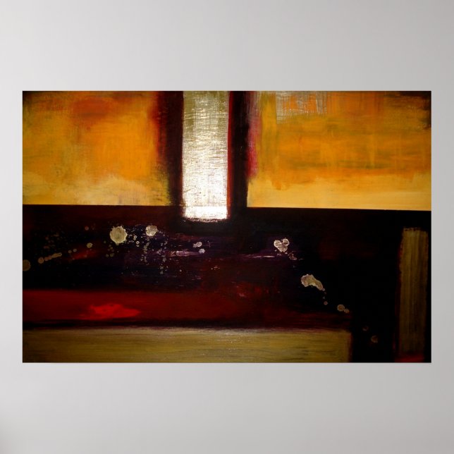 Poster de impresión de arte de rectángulos abstrac (Frente)