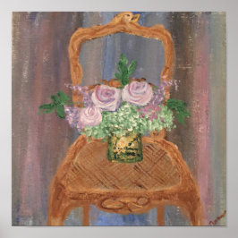 Poster de impresión de arte de Rosas de lavanda pa