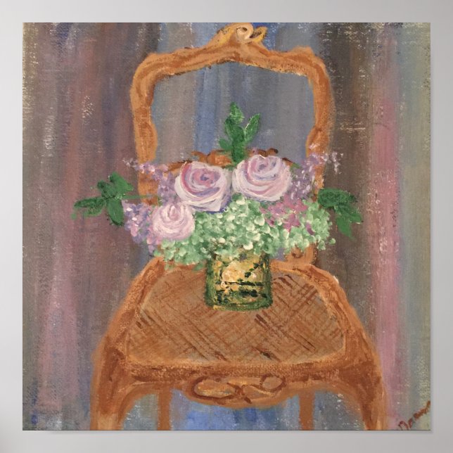 Poster de impresión de arte de Rosas de lavanda pa (Frente)