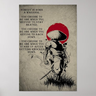 Poster de impresión de arte de Samurai